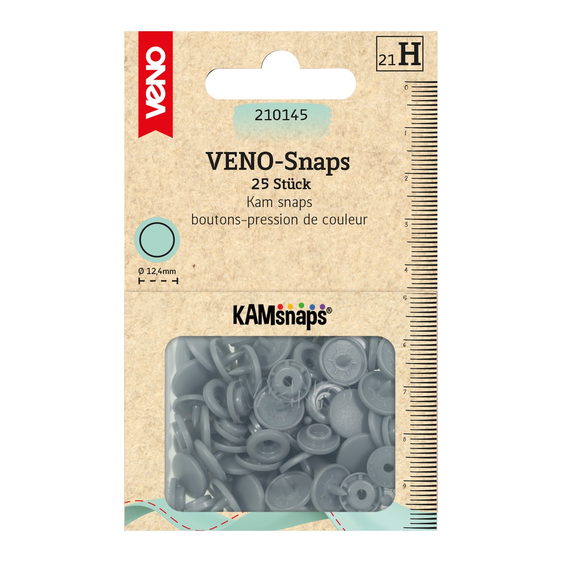VENO Snaps 210145 – Druckknöpfe 12,4 mm für Nähprojekte